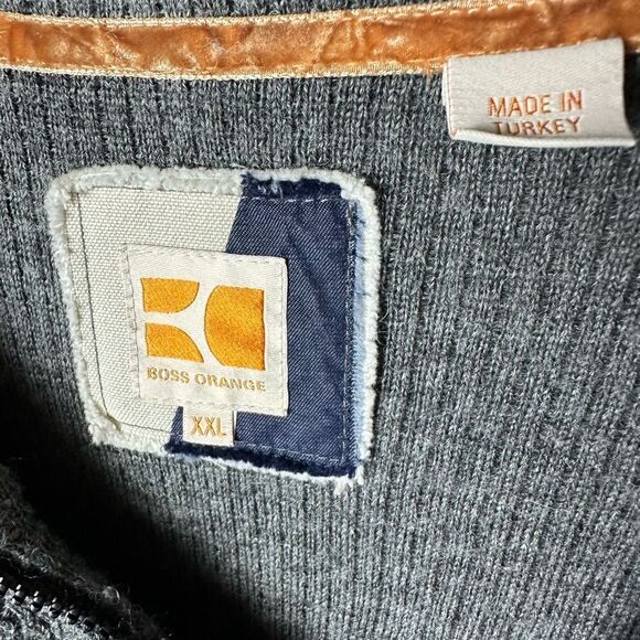 Boss Orange Sweater Men’s Size XXL Asymmetrical Front Zip - Picture 7 of 8